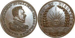 O5765 Scarce Medal Holland François duc Anjou Brabant Baron Desnoyers SPL