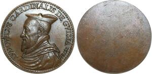 O5769 Rare Medaille Louis Lorraine Cardinal Guise 1555 1888 Desnoyers SUP