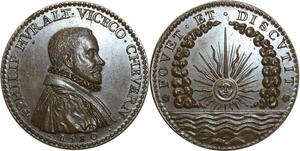 O5775 Rare Medaille Philippe Huralt duc Cheverny 1580 Baron Desnoyers SPL