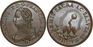 O5776 Rare Charles IX sacre du Roi module Teston 1561 Baron Desnoyers SPL