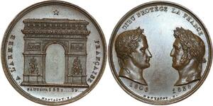 O5779 Rare Medaille Louis-Philippe Arc Triomphe 1806 1836 Montagny Desnoyers