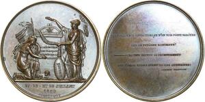 O5826 Medal Louis-Philippe Casimir delavigne 1830 Paris Caqué Desnoyers SPL