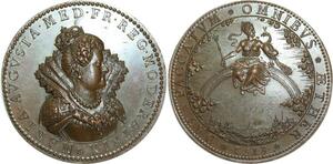O5838 Rare Medaille Marie Médicis Nicolas Briot 1613 Desnoyers Splendide