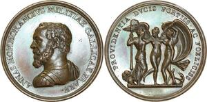 O5849 Rare Medaille Anne Montmorency 1493-1567 soldier Constable Desnoyers SPL