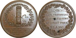 O5857 Rare Medaille Louis XVI Blanc Tiers État 1788 Desnoyers PCGS SP63