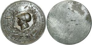 O5861 Rare Cliqué uniface Napoleon beaux-arts Rome 1803 Baron Desnoyers SUP