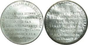 O5865 Rare Medaille uniface Lucien Bonaparte Napoleon I an 8 1800 Desnoyers SPL