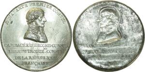 O5879 Unique Cliché uniface Bonaparte I Consul Cambaceres Lebrun Desnoyers SPL