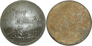 O5886 Rarissime Uniface Siège Bastille Louis XVI Révolution 1789 Desnoyers SUP