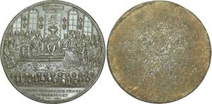 O5892 Rare uniface Constitution États Louis XVI Versailles 1789 Desnoyers SUP