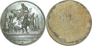 O5894 Rare uniface Constitution États Louis XVI Versailles 1789 Desnoyers SUP