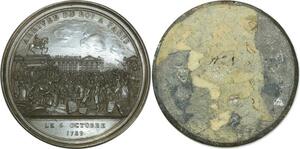 O5896 Rare Uniface Constitution Louis XVI Paris N°2 1789 Andrieu Desnoyers SPL