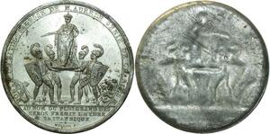 O5922 Rare Medaille Uniface Napoléon 1er Britannique 1804 Baron Desnoyers SUP