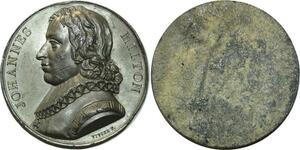 O5926 Rare Medaille Uniface Joahnnes Milton Vivier Baron Desnoyers SUP