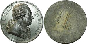 O5929 Rare Medaille Uniface Leclerc de Bouffon Gatteaux Baron Desnoyers SPL