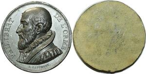 O5932 Rare Medaille Uniface Philibert de l'Orme Gatteaux Baron Desnoyers SPL