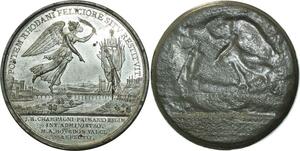 O5938 Rare Medaille Uniface Napoleon I Pont AvigNon 1805 Baron Desnoyers SPL