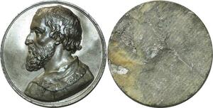 O5941 Rare Medaille Uniface Roi de France Baron Desnoyers SPL ->Make offer