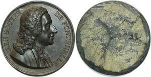 O5953 Rare Medaille Uniface Bouyer de Fontenelle Baron Desnoyers SUP