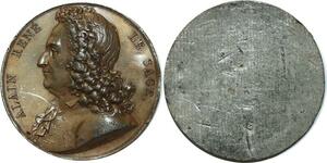 O5956 Rare Medaille Uniface Alain René Le Sage Vivier Baron Desnoyers SPL