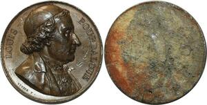 O5958 Rare Medaille Uniface Louis Bourdaloue Vivier Baron Desnoyers SPL