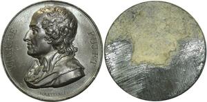 O5967 Rare Medaille Uniface Pierre Pujet Gatteaux Baron Desnoyers SPL