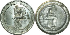 O5968 Rare Medaille Uniface Napoleon I Sejour Ile Elbe 1815 Baron Desnoyers SPL