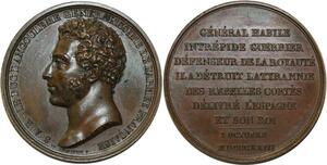 O5970 Rare Medaille duc Angoulème Andrieu Spain 1823 Baron Desnoyers SUP