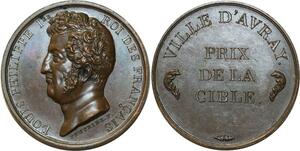 O5986 Rare Medaille Louis-Philippe Peuvrier Avray Prix Baron Desnoyers SUP