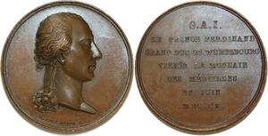 O5997 Rare Medaille Ferdinand duc Wurtzbourg Monnaie Paris 1810 Desnoyers SPL