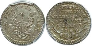 Q0421 Rare Finest Germany Hohenlohe-Waldenburg Kreuzer 1768 SNR PCGS MS65