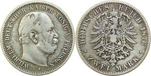 Q0534 Germany Berlin Prussia 2 Mark Wilhelm 1876 A Silver > Offer