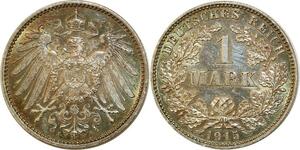 Q0549 Germany Hamburg Deutsches Reich Mark 1915 J Silver UNC > Make Offer