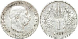 Q0594 Austria Haus Habsburg Corona Franz Joseph I 1913 Silver > Make Offer