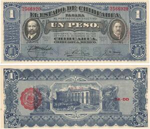 Q0714 Banknote South America Mexico 1 Peso 1915 UNC ->Make Offer