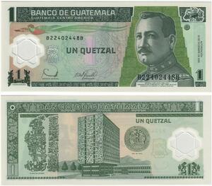 Q0757 Banknote Guatemala 1 Quetzal Jose Maria Orellana 2006 UNC ->Make Offer