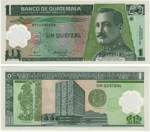 Q0759 Banknote Guatemala 1 Quetzal Jose Maria Orellana 2008 UNC ->Make Offer