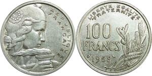 Q0819 Rare France 100 Francs Cochet Chouette 1958 SUP+ -> Make offer