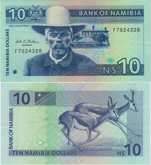 Q1040 Banknote Namibia 10 Dollars Hendrik Witbooi 1993 UNC -> Make Offer