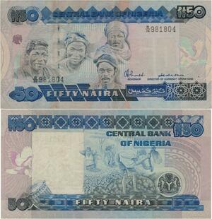 Q1045 Banknote Nigeria 50 Naira 1991 -> Make Offer