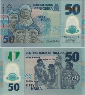 Q1053 Banknote Nigeria 50 Naira 2009 UNC -> Make Offer
