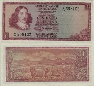 Q1059 Banknote South Africa 1 Rand Jan van Riebeeck 1973 - 1975 UNC