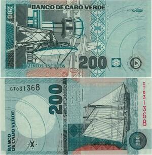 Q1078 Banknote Cape Verde 200 Escudos Sail 2005 UNC -> Make Offer