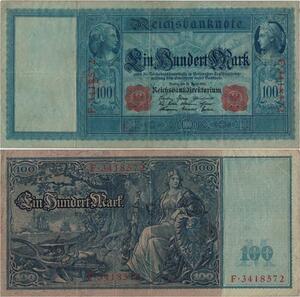 Q1378 Banknote Germany 100 Marks 1910 -> Make offer