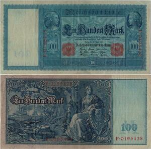 Q1380 Banknote Germany 100 Marks 1910 -> Make offer