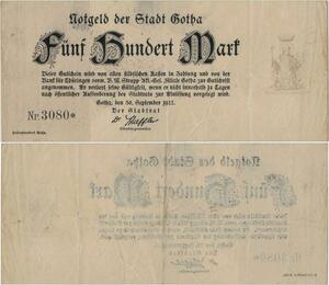 Q1405 Banknote Germany Gotha 500 Marks 1922 -> Make offer