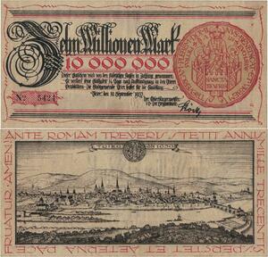 Q1406 Banknote Germany Trier 10 Millionen Marks 1923 -> Make offer