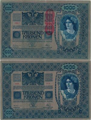 Q1407 Banknote Austria Deutschösterreich 1000 Kronen 1902 -> Make offer