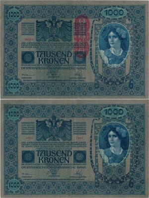 Q1408 Banknote Austria Deutschösterreich 1000 Kronen 1902 AU -> Make offer