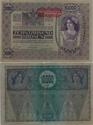 Q1410 Banknote Austria Deutschösterreich 10000 Kronen 1918  -> Make offer